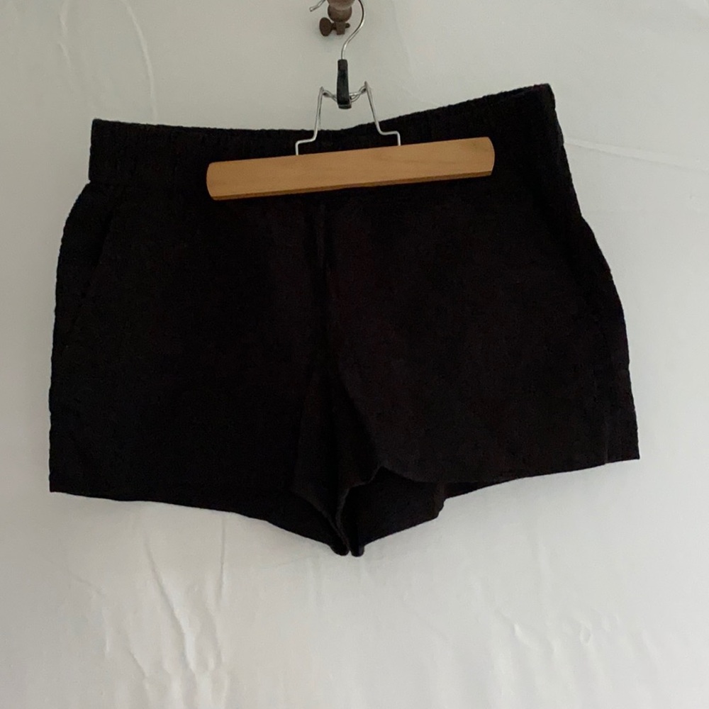 J. Crew black floral patterned shorts